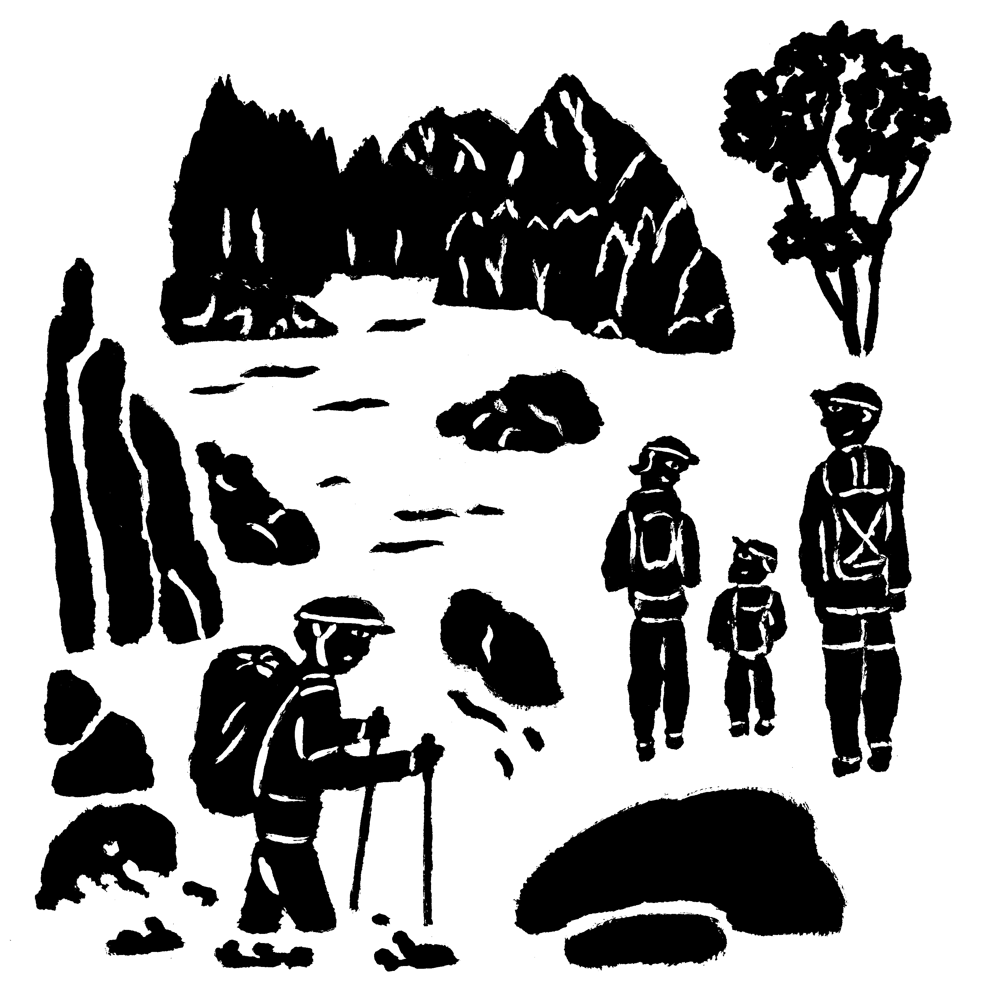 湯俣山荘 アクセントイラスト