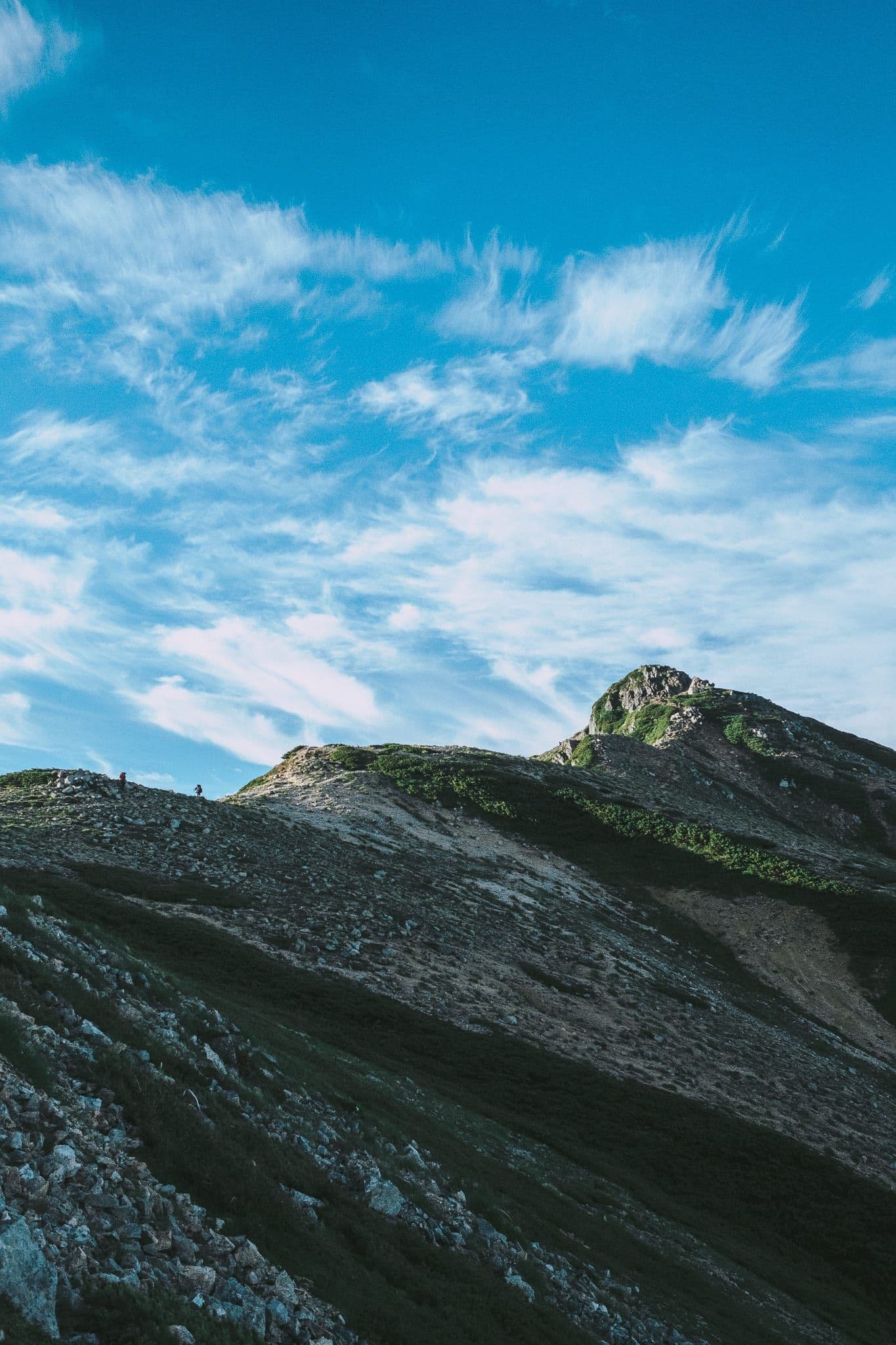 水晶小屋周辺の稜線
