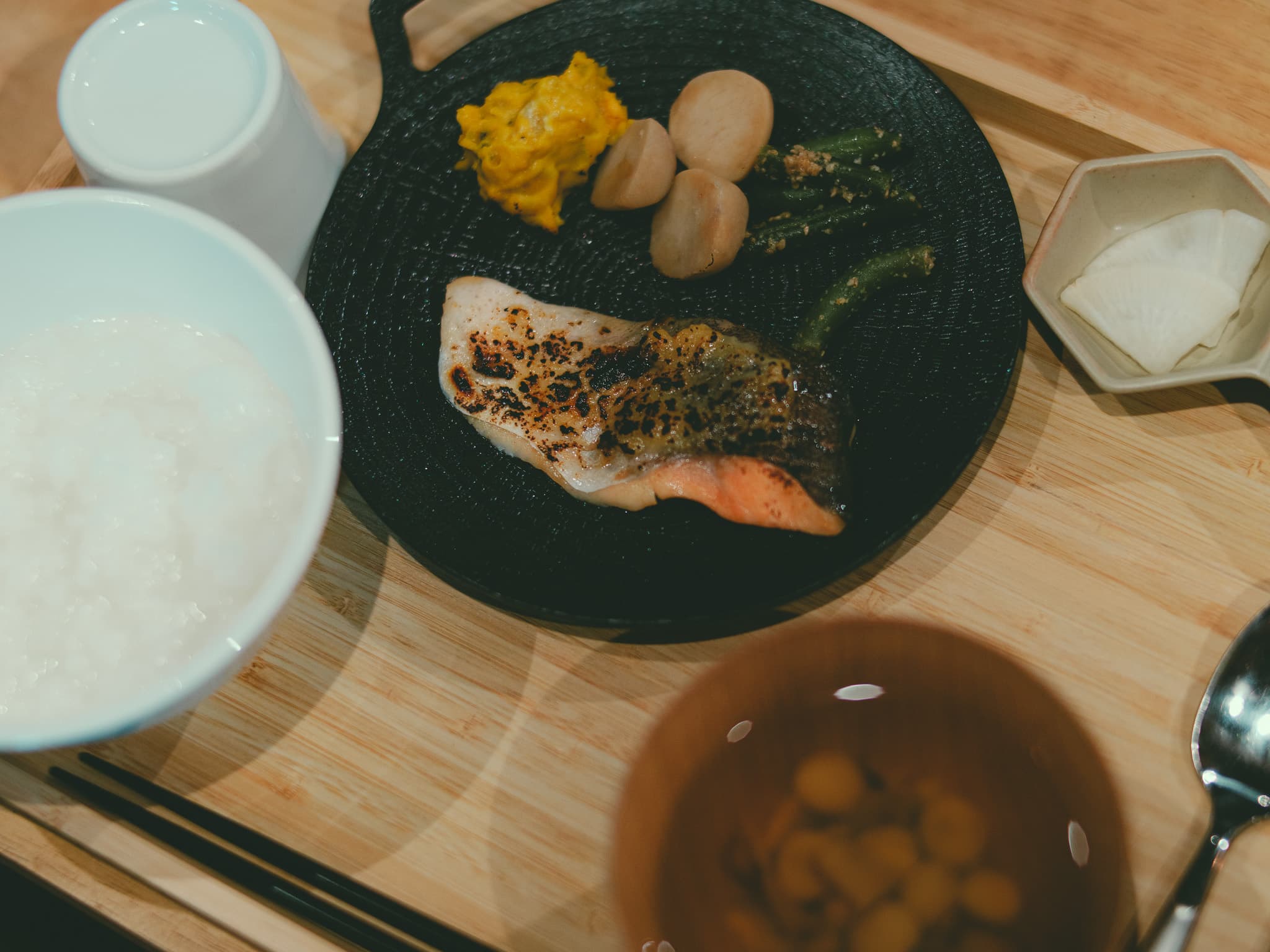 湯俣山荘の朝食
